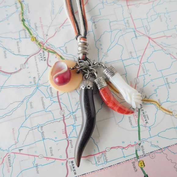 french Claude Dasque VINTAGE charm necklace - Picture 2 of 8